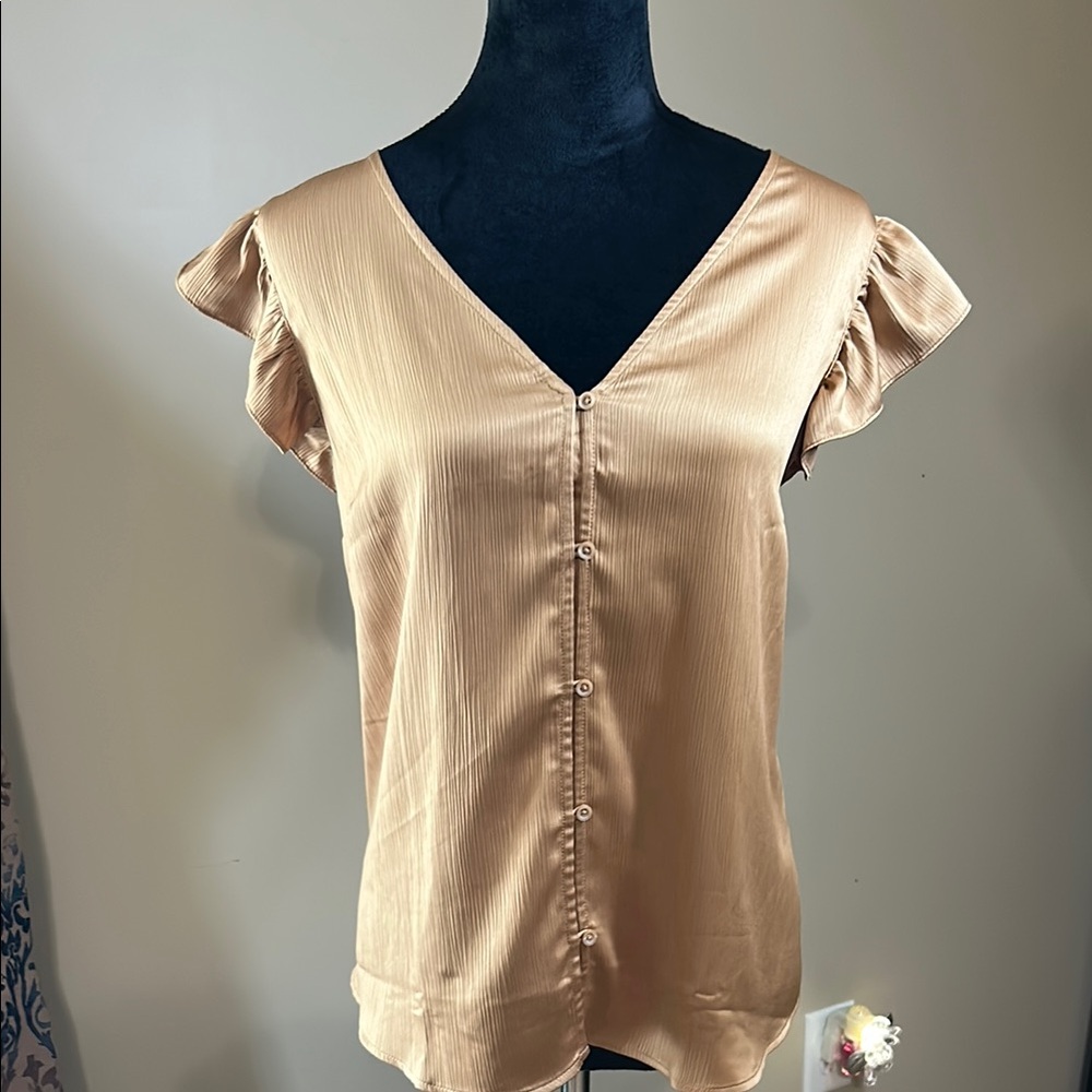 Elegant Tan Women's Top